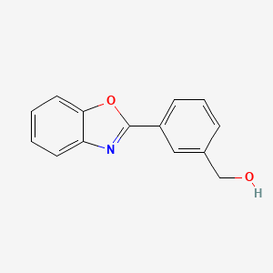 molecular formula C14H11NO2 B3055572 3-(Benzoxazol-2-yl)benzyl alcohol CAS No. 65540-83-2