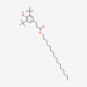 molecular formula C33H58O3 B3055624 Hexadecyl 3-(3,5-di-tert-butyl-4-hydroxyphenyl)propanoate CAS No. 65901-05-5