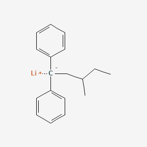 molecular formula C18H21Li B3055640 Lithium, (3-methyl-1,1-diphenylpentyl)- CAS No. 66014-41-3