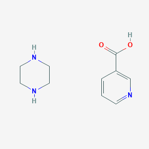 molecular formula C10H15N3O2 B3055643 piperazine;pyridine-3-carboxylic acid CAS No. 66034-19-3