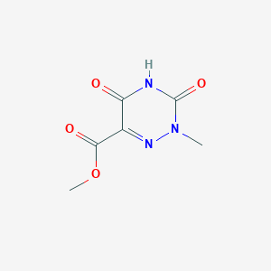 molecular formula C6H7N3O4 B3055667 Methyl 2-methyl-3,5-dioxo-1,2,4-triazine-6-carboxylate CAS No. 6621-74-5