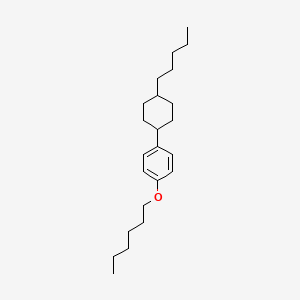 molecular formula C23H38O B3055673 1-(Hexyloxy)-4-(4-pentylcyclohexyl)benzene CAS No. 66227-38-1