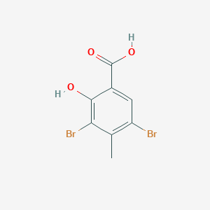 molecular formula C8H6Br2O3 B3055675 3,5-Dibromo-2-hydroxy-4-methylbenzoic acid CAS No. 6623-36-5