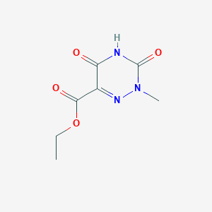 molecular formula C7H9N3O4 B3055676 Ethyl 2-methyl-3,5-dioxo-2,3,4,5-tetrahydro-1,2,4-triazine-6-carboxylate CAS No. 6623-86-5