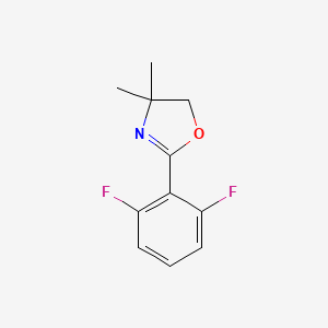 molecular formula C11H11F2NO B3055718 2-(2,6-Difluorophenyl)-4,4-dimethyl-4,5-dihydrooxazole CAS No. 66464-26-4
