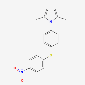 1H-Pyrrole, 2,5-dimethyl-1-(4-((4-nitrophenyl)thio)phenyl)-