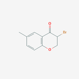 molecular formula C10H9BrO2 B3055809 3-Bromo-6-methylchroman-4-one CAS No. 67064-52-2