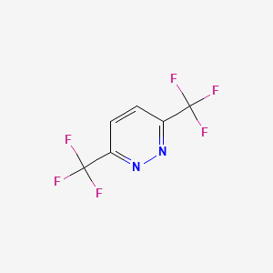 molecular formula C6H2F6N2 B3055813 3,6-Bis(trifluoromethyl)-pyridazine CAS No. 67096-93-9