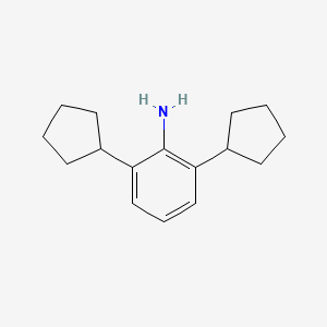 molecular formula C16H23N B3055846 2,6-Dicyclopentylaniline CAS No. 67330-67-0