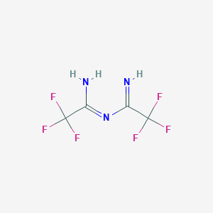 molecular formula C4H3F6N3 B3055864 N-(Perfluoroacetimidoyl)perfluoroacetamidine CAS No. 675-05-8