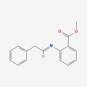 molecular formula C16H15NO2 B3055900 Methyl 2-((2-phenylethylidene)amino)benzoate CAS No. 67785-76-6
