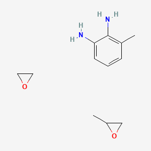 molecular formula C12H20N2O2 B3055901 Benzenediamine, ar-methyl-, polymer with methyloxirane and oxirane CAS No. 67800-94-6