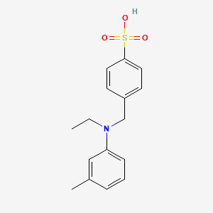 molecular formula C16H19NO3S B3055902 Benzenesulfonic acid, 4-[[ethyl(3-methylphenyl)amino]methyl]- CAS No. 67801-04-1