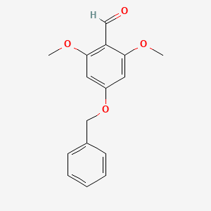 molecular formula C16H16O4 B3055938 4-(benzyloxy)-2,6-dimethoxybenzaldehyde CAS No. 679428-14-9