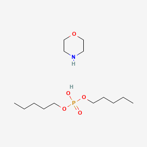 molecular formula C14H32NO5P B3055987 Phosphoric acid, diamyl ester, morpholine salt CAS No. 68213-75-2
