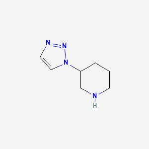 molecular formula C7H12N4 B3055991 3-(1H-1,2,3-Triazol-1-yl)piperidine CAS No. 682326-97-2