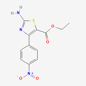 molecular formula C12H11N3O4S B3056013 Ethyl 2-amino-4-(4-nitrophenyl)-1,3-thiazole-5-carboxylate CAS No. 68301-50-8