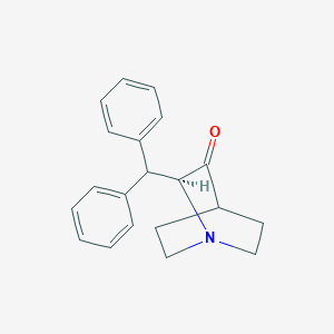 molecular formula C20H21NO B3056016 1-Azabicyclo[2.2.2]octan-3-one, 2-(diphenylmethyl)-, (2S)- CAS No. 683206-53-3