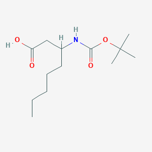 molecular formula C13H25NO4 B3056018 N-Boc-(+/-)-3-aminooctanoic acid CAS No. 683219-86-5