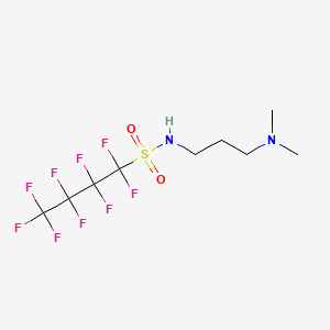 molecular formula C9H13F9N2O2S B3056058 N-[3-(dimethylamino)propyl]-1,1,2,2,3,3,4,4,4-nonafluorobutane-1-sulphonamide CAS No. 68555-77-1
