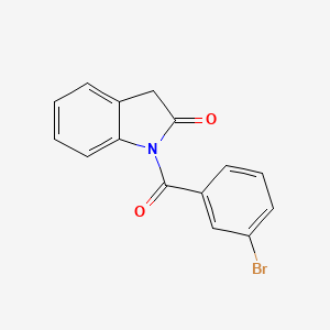 molecular formula C15H10BrNO2 B3056076 1-(3-Bromobenzoyl)indolin-2-one CAS No. 68770-74-1