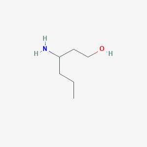 molecular formula C6H15NO B3056086 3-Aminohexan-1-ol CAS No. 68889-61-2