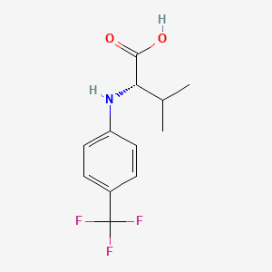 molecular formula C12H14F3NO2 B3056149 Valine, N-[4-(trifluoromethyl)phenyl]- CAS No. 69409-79-6