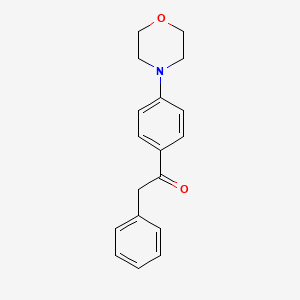 molecular formula C18H19NO2 B3056158 1-[4-(Morpholin-4-yl)phenyl]-2-phenylethanone CAS No. 69433-27-8
