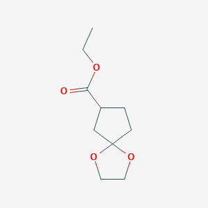 molecular formula C10H16O4 B3056169 Ethyl 1,4-dioxaspiro[4.4]nonane-7-carboxylate CAS No. 6947-04-2