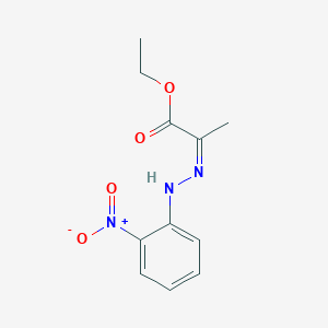 molecular formula C11H13N3O4 B3056181 ethyl (2Z)-2-[(2-nitrophenyl)hydrazinylidene]propanoate CAS No. 6954-88-7