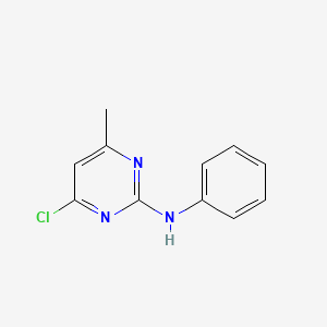 molecular formula C11H10ClN3 B3056211 2-Anilino-4-chloro-6-methylpyrimidine CAS No. 6967-54-0
