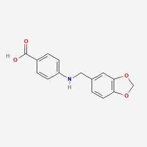 4-[(1,3-Benzodioxol-5-ylmethyl)amino]benzoic acid