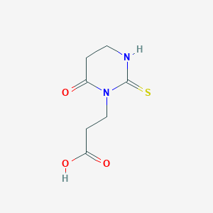 3-(6-Oxo-2-sulfanylidene-1,3-diazinan-1-yl)propanoic acid