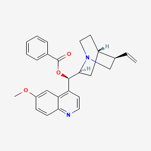 molecular formula C27H28N2O3 B3056240 O-Benzoylquinine CAS No. 69758-70-9