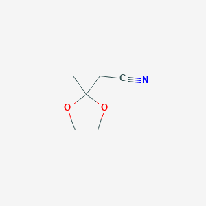 molecular formula C6H9NO2 B3056273 2-(2-Methyl-1,3-dioxolan-2-yl)acetonitrile CAS No. 70029-96-8