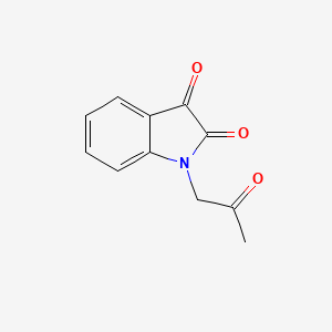 molecular formula C11H9NO3 B3056281 1-(2-Oxopropyl)indoline-2,3-dione CAS No. 70097-14-2