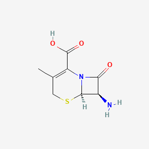 molecular formula C8H10N2O3S B3056303 (6S,7S)-7-amino-3-methyl-8-oxo-5-thia-1-azabicyclo[4.2.0]oct-2-ene-2-carboxylic acid CAS No. 70287-30-8