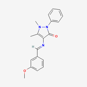 2,3-Dimethyl-4-(m-methoxybenzylideneamino)-1-phenyl-3-pyrazolin-5-one