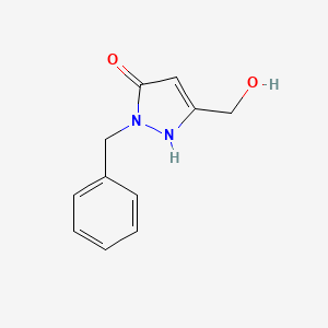 molecular formula C11H12N2O2 B3056335 1-Benzyl-3-(hydroxymethyl)-1H-pyrazol-5-ol CAS No. 70498-85-0