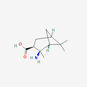 molecular formula C11H19NO2 B3056342 (1R,2R,3S,5R)-2-amino-2,6,6-trimethylbicyclo[3.1.1]heptane-3-carboxylic acid CAS No. 705948-99-8