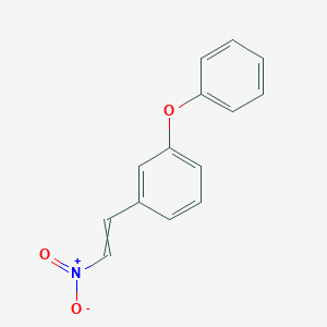 molecular formula C14H11NO3 B3056345 Benzene, 1-(2-nitroethenyl)-3-phenoxy- CAS No. 70599-84-7