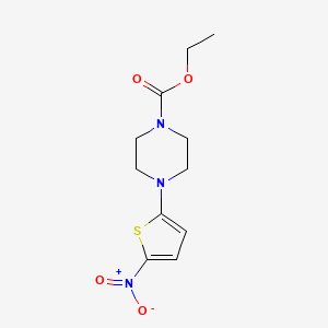 molecular formula C11H15N3O4S B3056351 Ethyl 4-(5-nitrothiophen-2-yl)piperazine-1-carboxylate CAS No. 706767-17-1
