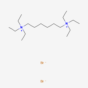 molecular formula C18H42BrN2+ B3056357 Ammonium, hexamethylenebis(triethyl-, dibromide CAS No. 7072-43-7