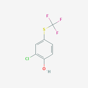 molecular formula C7H4ClF3OS B3056362 2-chloro-4-((trifluoromethyl)thio)phenol CAS No. 70783-74-3