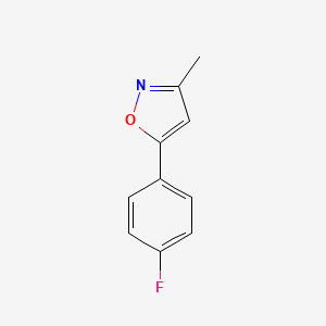 molecular formula C10H8FNO B3056370 Isoxazole, 5-(4-fluorophenyl)-3-methyl- CAS No. 70862-53-2
