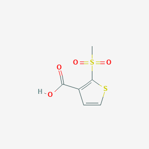 molecular formula C6H6O4S2 B3056407 3-Thiophenecarboxylic acid, 2-(methylsulfonyl)- CAS No. 71154-33-1
