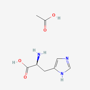 molecular formula C8H13N3O4 B3056410 L-Histidine monoacetate CAS No. 71173-63-2