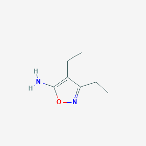 molecular formula C7H12N2O B3056429 3,4-Diethylisoxazol-5-amine CAS No. 71378-51-3