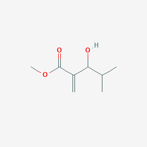 molecular formula C8H14O3 B3056430 Methyl 2-(1-hydroxy-2-methylpropyl)acrylate CAS No. 71385-30-3