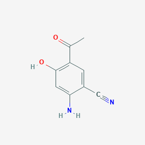 molecular formula C9H8N2O2 B3056433 5-Acetyl-2-amino-4-hydroxybenzonitrile CAS No. 71408-03-2